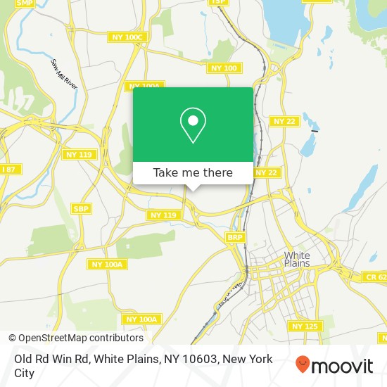 Old Rd Win Rd, White Plains, NY 10603 map
