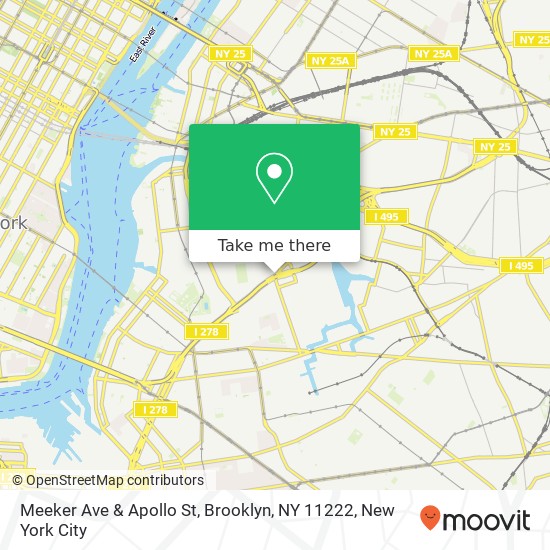 Meeker Ave & Apollo St, Brooklyn, NY 11222 map