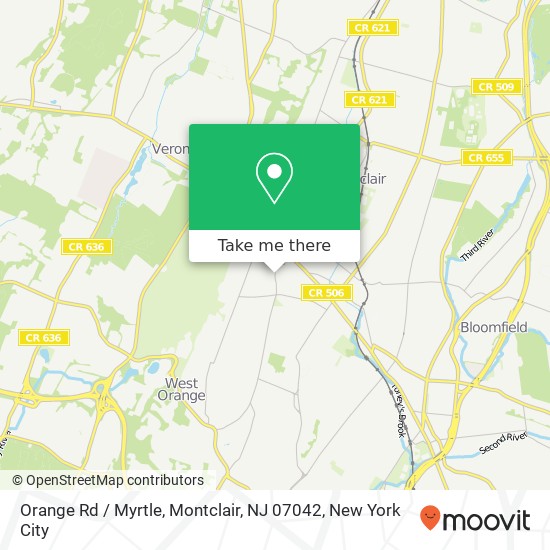 Mapa de Orange Rd / Myrtle, Montclair, NJ 07042