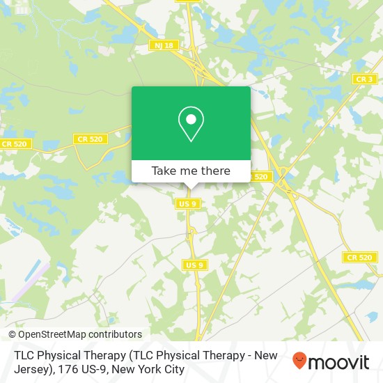 Mapa de TLC Physical Therapy (TLC Physical Therapy - New Jersey), 176 US-9