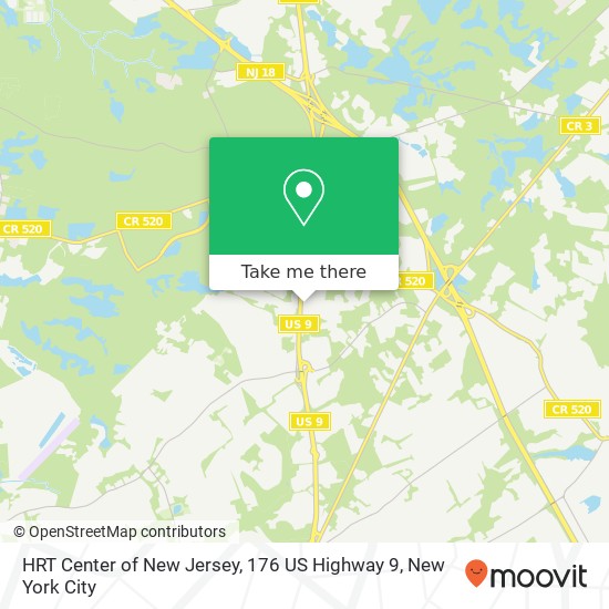 Mapa de HRT Center of New Jersey, 176 US Highway 9