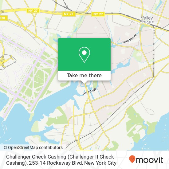 Challenger Check Cashing (Challenger II Check Cashing), 253-14 Rockaway Blvd map