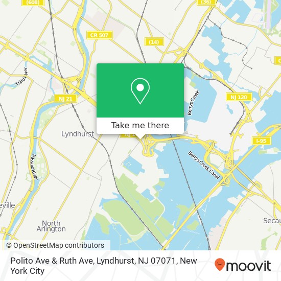 Polito Ave & Ruth Ave, Lyndhurst, NJ 07071 map