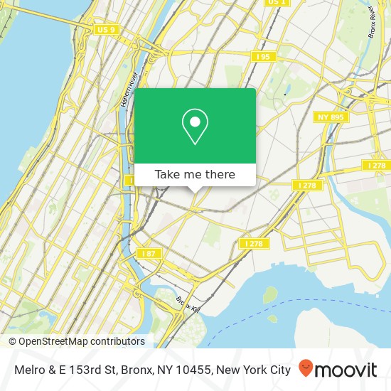 Melro & E 153rd St, Bronx, NY 10455 map