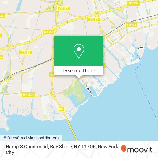 Mapa de Hamp S Country Rd, Bay Shore, NY 11706