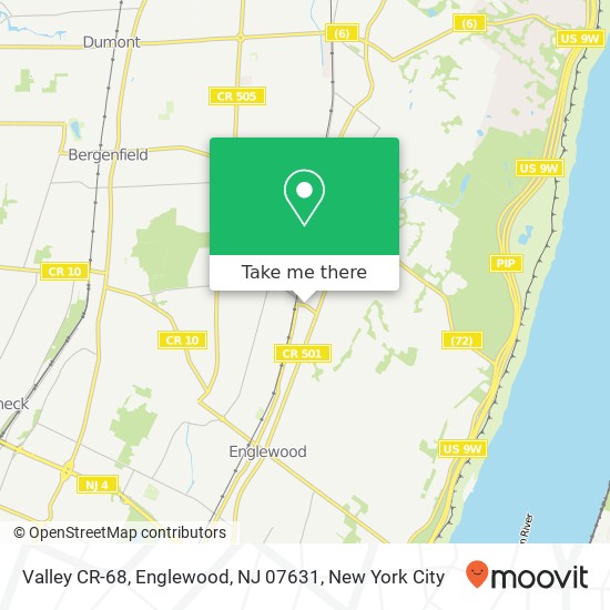 Mapa de Valley CR-68, Englewood, NJ 07631