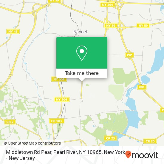 Mapa de Middletown Rd Pear, Pearl River, NY 10965