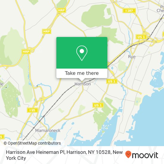 Harrison Ave Heineman Pl, Harrison, NY 10528 map