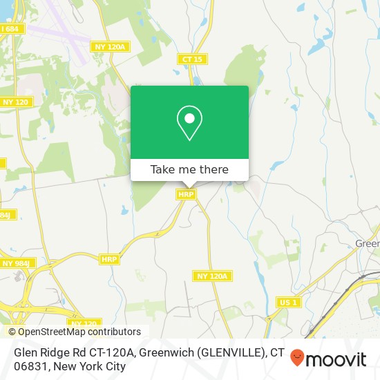 Glen Ridge Rd CT-120A, Greenwich (GLENVILLE), CT 06831 map