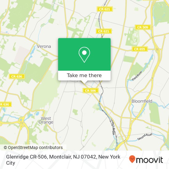 Mapa de Glenridge CR-506, Montclair, NJ 07042