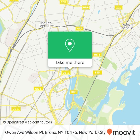 Mapa de Owen Ave Wilson Pl, Bronx, NY 10475