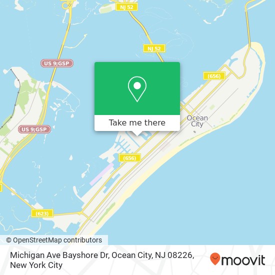 Michigan Ave Bayshore Dr, Ocean City, NJ 08226 map