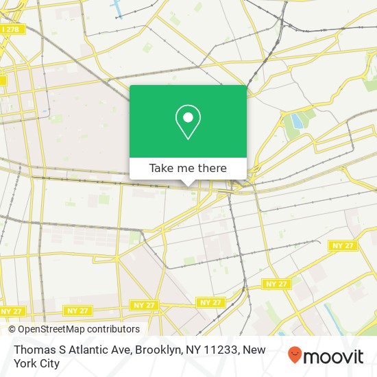Mapa de Thomas S Atlantic Ave, Brooklyn, NY 11233