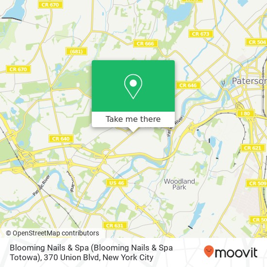 Blooming Nails & Spa (Blooming Nails & Spa Totowa), 370 Union Blvd map