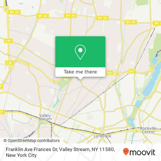 Franklin Ave Frances Dr, Valley Stream, NY 11580 map