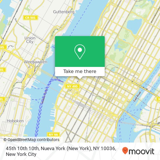 45th 10th 10th, Nueva York (New York), NY 10036 map