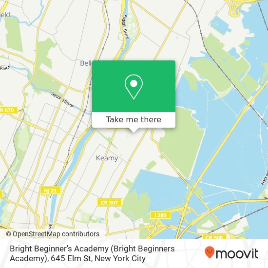 Mapa de Bright Beginner's Academy (Bright Beginners Academy), 645 Elm St