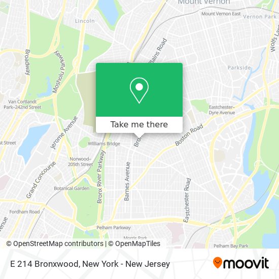 Mapa de E 214 Bronxwood