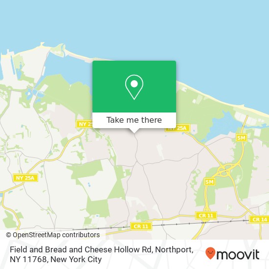 Field and Bread and Cheese Hollow Rd, Northport, NY 11768 map