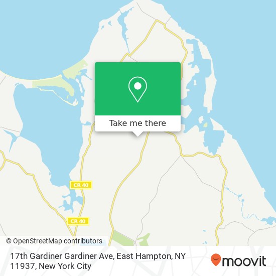 17th Gardiner Gardiner Ave, East Hampton, NY 11937 map