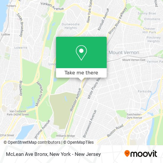 McLean Ave Bronx map