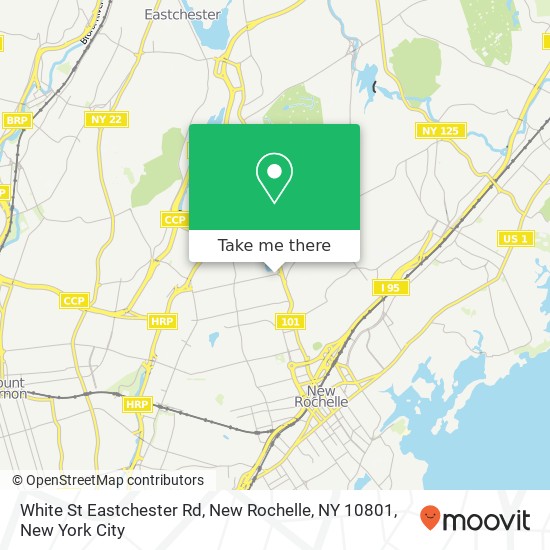 Mapa de White St Eastchester Rd, New Rochelle, NY 10801