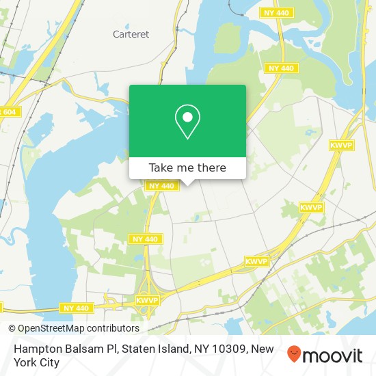 Mapa de Hampton Balsam Pl, Staten Island, NY 10309