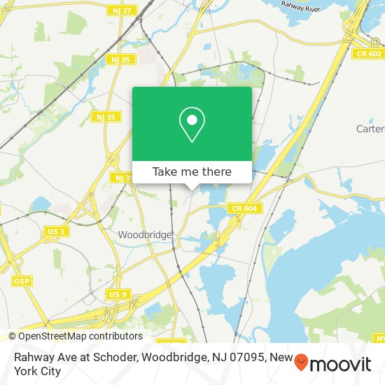 Mapa de Rahway Ave at Schoder, Woodbridge, NJ 07095