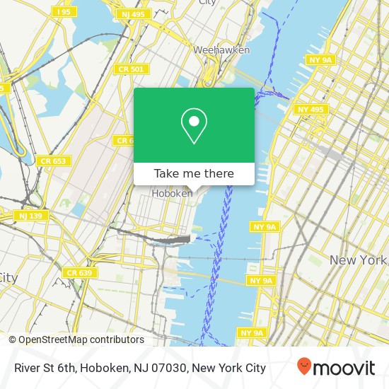 River St 6th, Hoboken, NJ 07030 map