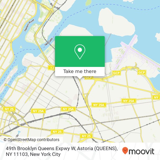 Mapa de 49th Brooklyn Queens Expwy W, Astoria (QUEENS), NY 11103