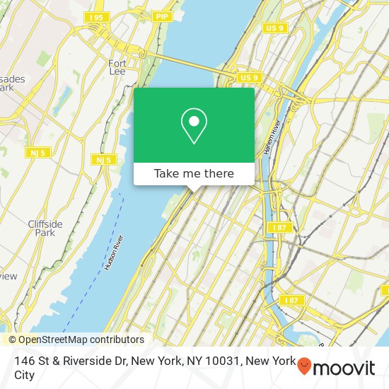 Mapa de 146 St & Riverside Dr, New York, NY 10031