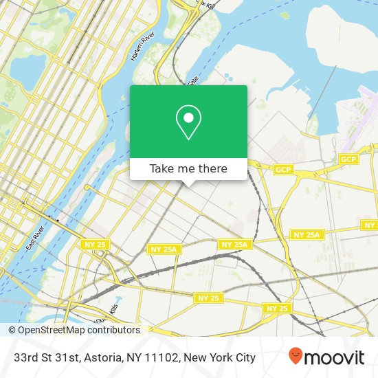 Mapa de 33rd St 31st, Astoria, NY 11102