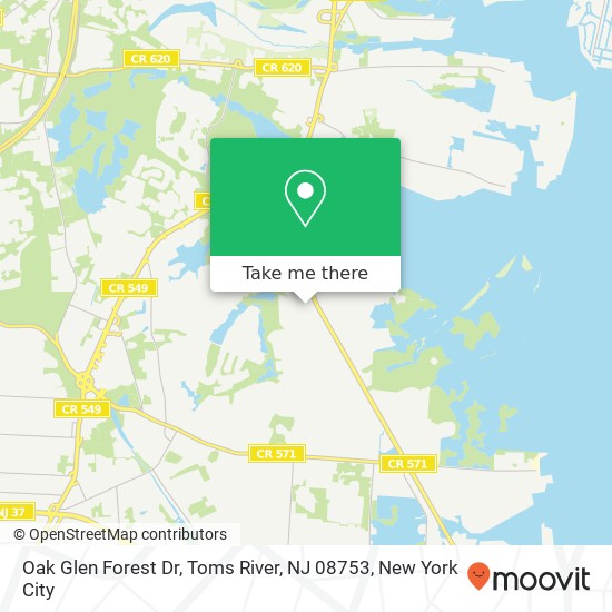 Oak Glen Forest Dr, Toms River, NJ 08753 map