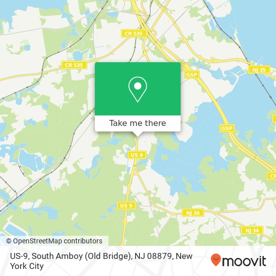 Mapa de US-9, South Amboy (Old Bridge), NJ 08879