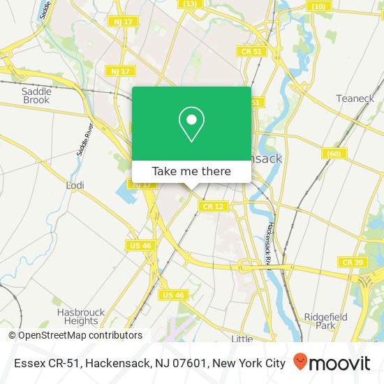 Essex CR-51, Hackensack, NJ 07601 map