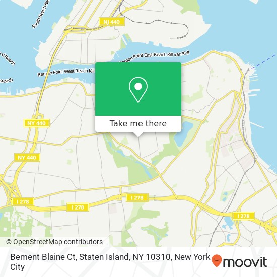 Mapa de Bement Blaine Ct, Staten Island, NY 10310