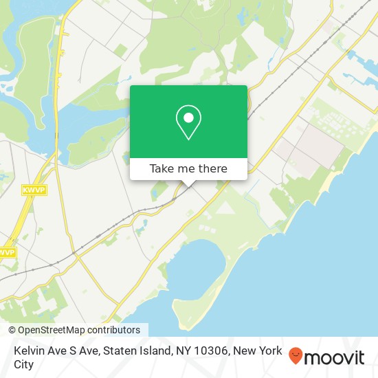Mapa de Kelvin Ave S Ave, Staten Island, NY 10306