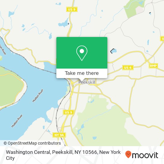 Mapa de Washington Central, Peekskill, NY 10566