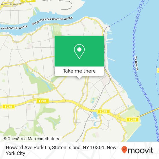 Mapa de Howard Ave Park Ln, Staten Island, NY 10301