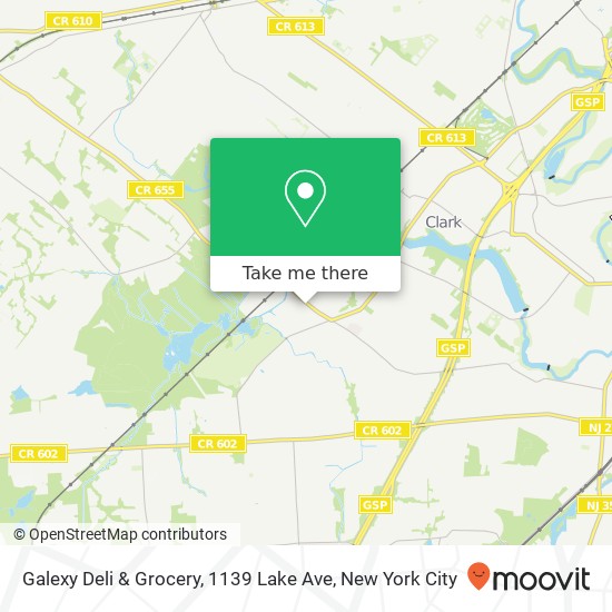 Mapa de Galexy Deli & Grocery, 1139 Lake Ave