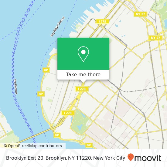 Mapa de Brooklyn Exit 20, Brooklyn, NY 11220