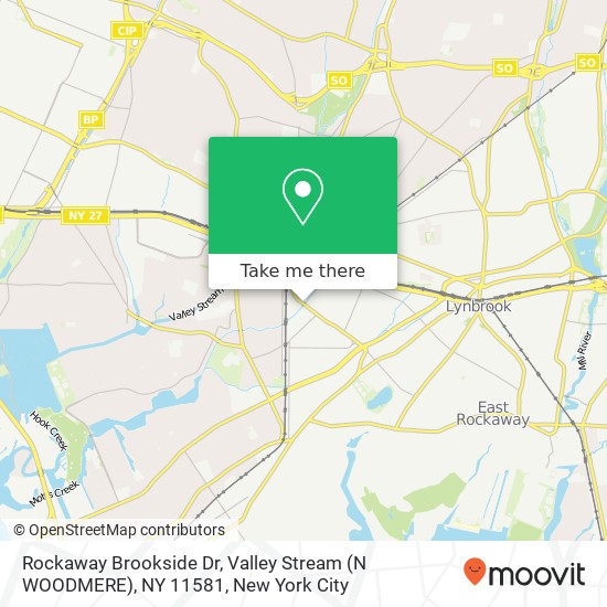 Rockaway Brookside Dr, Valley Stream (N WOODMERE), NY 11581 map