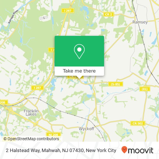 2 Halstead Way, Mahwah, NJ 07430 map