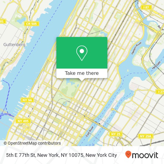 Mapa de 5th E 77th St, New York, NY 10075