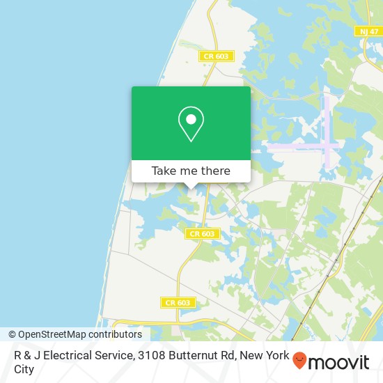 Mapa de R & J Electrical Service, 3108 Butternut Rd