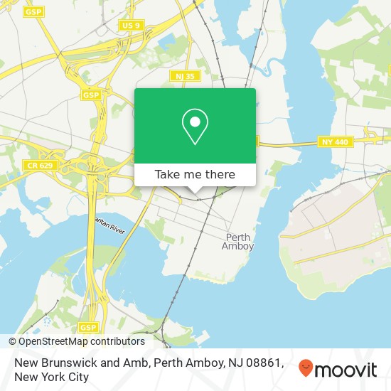 New Brunswick and Amb, Perth Amboy, NJ 08861 map