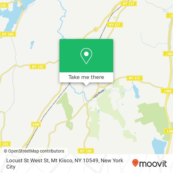 Locust St West St, Mt Kisco, NY 10549 map