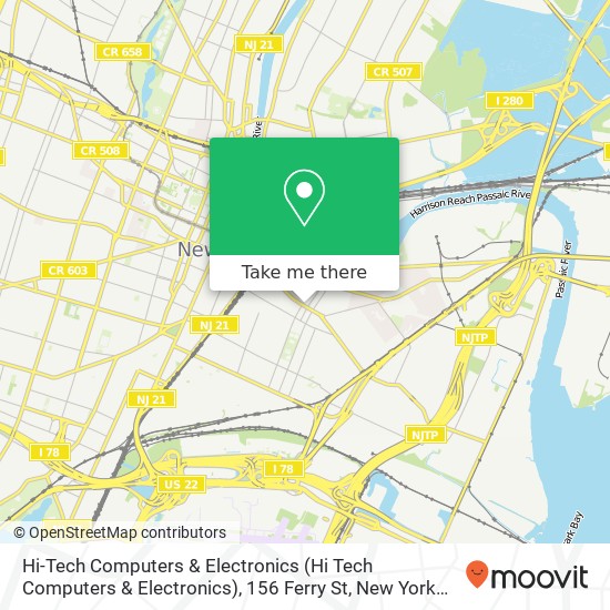 Mapa de Hi-Tech Computers & Electronics (Hi Tech Computers & Electronics), 156 Ferry St