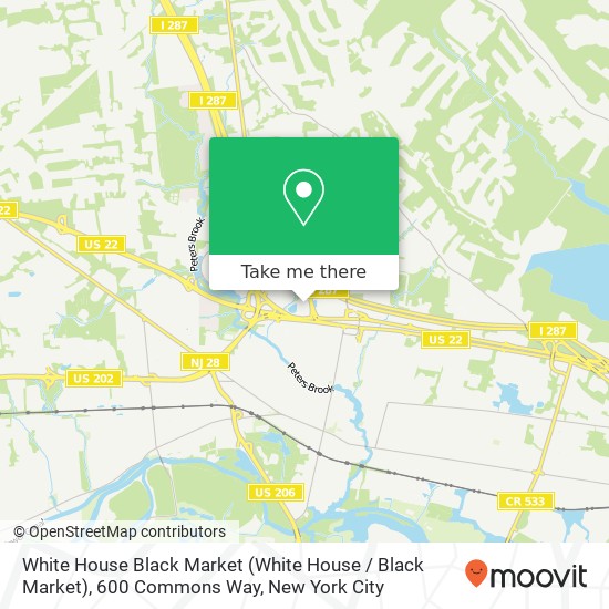 White House Black Market (White House / Black Market), 600 Commons Way map