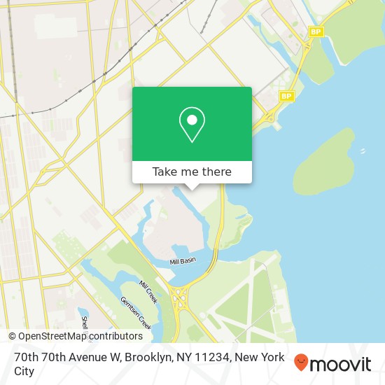 Mapa de 70th 70th Avenue W, Brooklyn, NY 11234